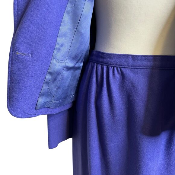 Pendleton 100% Virgin Wool Skirt Suit Set Womens Size 12 Petite USA Made Vintage - Picture 7 of 15